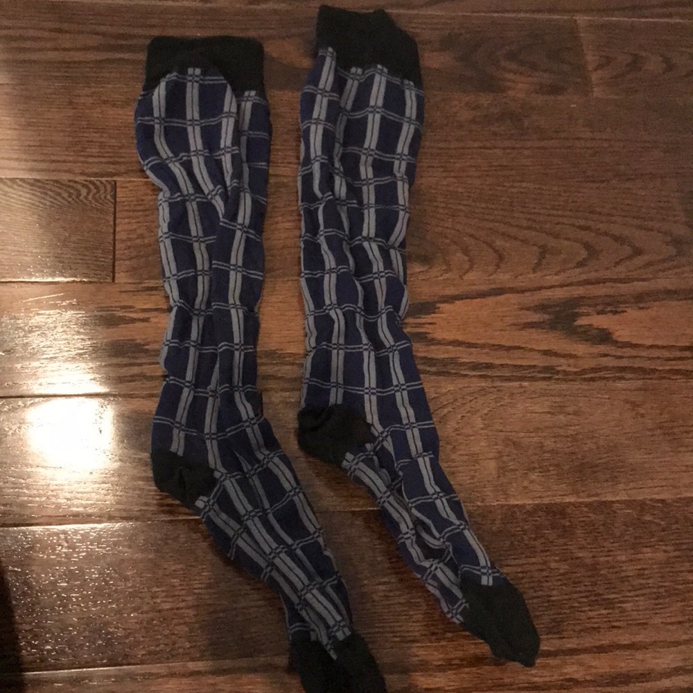 Marni high knee socks navy and grey